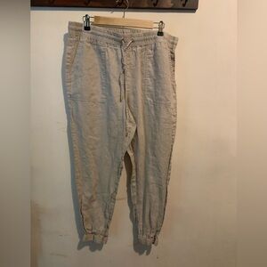 Ellen Tracy linen joggers. Size L